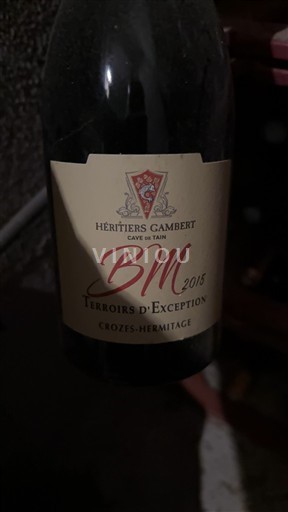 Thung lũng Rhône Crozes-hermitage Héritiers Gambert Cave de Tain BM Terroirs d'Exception 2015