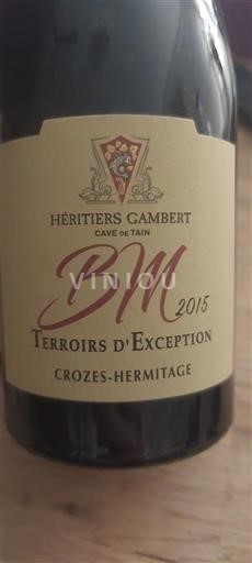 Valea Ronului Crozes-Hermitage Héritiers Gambert Cave de Tain BM Terroirs d'Exception 2015