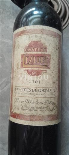 Bordeaux Những sườn đầu tiên của Bordeaux Château Lescure 2001