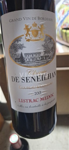 Bordo Листрак-Медок Closerie de Seneilhan 2013