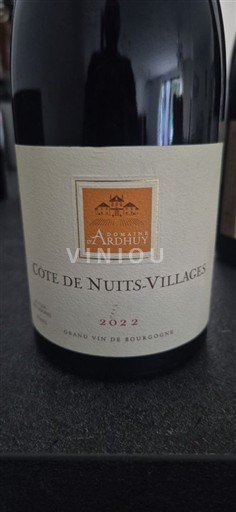 Bourgogne Côte de nuits villages Domaine Ardhuy 2022