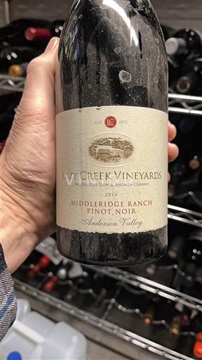 Vùng trồng nho được cấp phép California Thung lũng Anderson Lazy Creek Vineyards Middle Ridge Ranch 2014