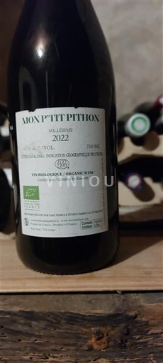 Wines Rouge sec Mon P'tit Pithon Domaine Olivier Pithon 2022 France Languedoc and Roussillon Côtes Catalanes IGP