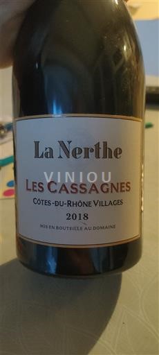 Thung lũng Rhône Côtes-du-rhône-villages La Nerthe Les Cassagnes 2018