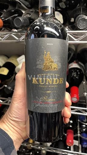 Vùng trồng nho được cấp phép California Thung lũng Sonoma Kunde Family Winery Century Vines Zinfandel 2018
