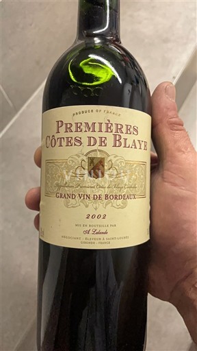 Bordeaux Côtes-de-blaye Vignobles Caillet 2002