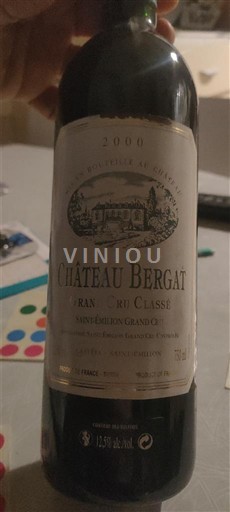 Bordeaux Saint-Émilion Grand Cru Grand Cru Château Bergat 2000