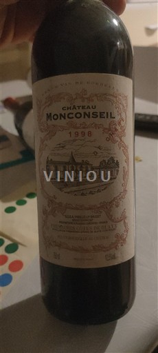 Bordeaux Blaye-côtes-de-bordeaux Château Monconseil 1998