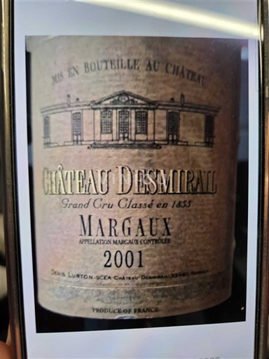 Bordeaux Margaux Grand Cru Château Smirail 2001