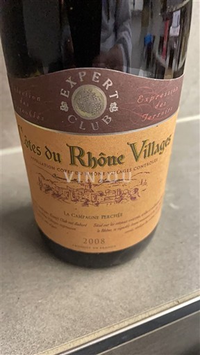 Thung lũng Rhône Côtes-du-rhône-villages Expert Club La Campagne Perchée 2008