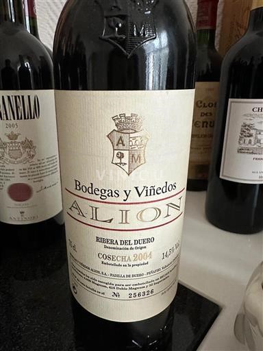 Castilia și León Ribera del Duero Bodegas y Viñedos Alión 2004