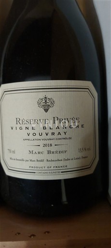 Valle della Loira Vouvray Marc Brédif Réserve Privée Vigne Blanche 2018