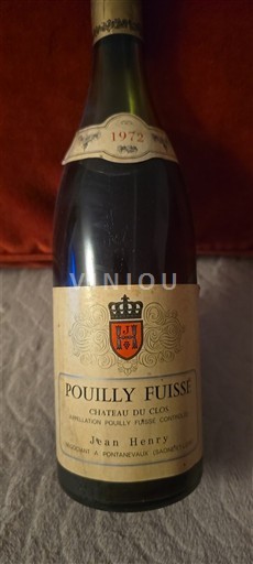 Bourgogne Pouilly-fuissé Château Clos 1972