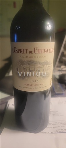 Bordeaux Pessac-Léognan Domaine Chevalier L'Esprit de Chevalier 2022