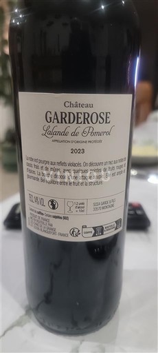 Bordeaux Lalande-de-pomerol Château Garderose 2023