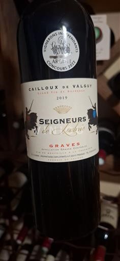 Bordeaux Graves Cailloux de Valguy Seigneurs de Loubry 2019