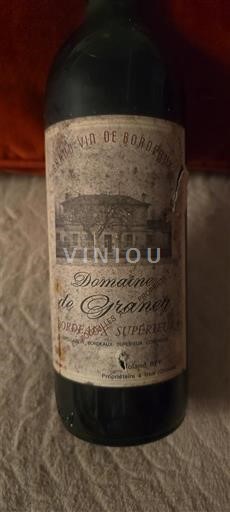 Bordeaux Bordeaux Supérieur Domaine Grangey 1975