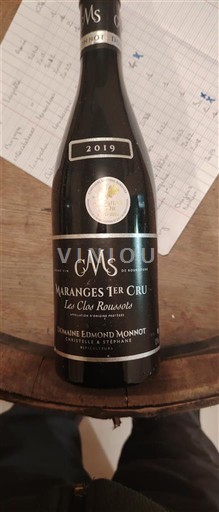 Bourgogne Maranges Premier Cru Domaine Edmond Monnot Les Clos Roussots 2019