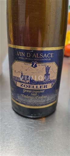 Alsasko Gewürztraminer Vendanges Tardives Zoeller Gewurztraminer 2008