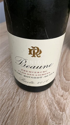 Bourgogne Beaune Premier Cru Marc Rougeot-Dupin Clos des Aigrots 2016