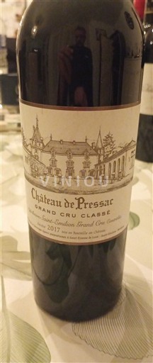Bordeaux Saint-Émilion Grand Cru Château Pressac 2017