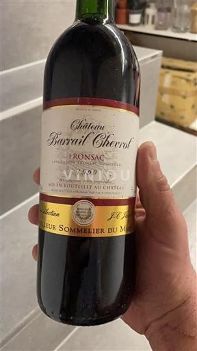 Bordeaux Fronsac Château Barrial Chevrol 1999