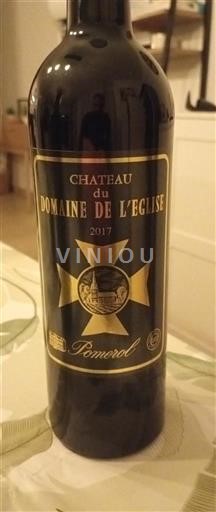 Bordeaux Pomerol Domaine Domaine de l'Eglise 2017