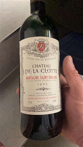 Bordeaux Montagne-saint-émilion Château La Clotte 1993