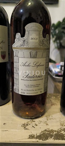 Bordeaux Sauternes Arche-Lafaurie 2003