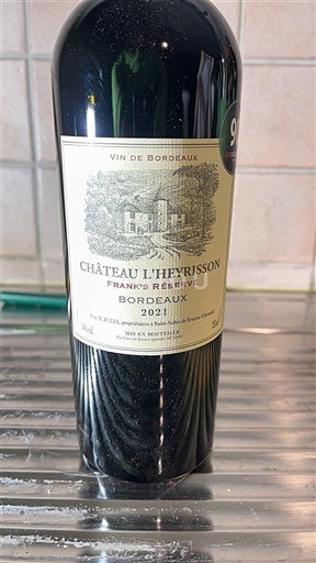 Bordéus Château L'Heyrisson Frank's Reserve 2021