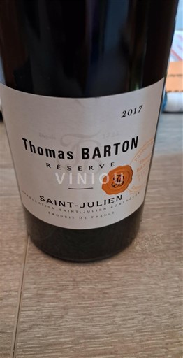 Bordeaux Saint-Julien Thomas Barton Réserve 2017