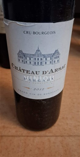 Bordeaux Margaux Château Arsac 2012