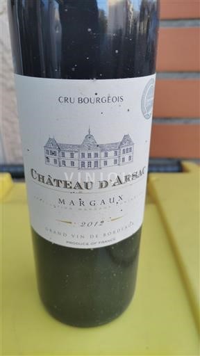 Bordoja Margaux Château Arsac 2012