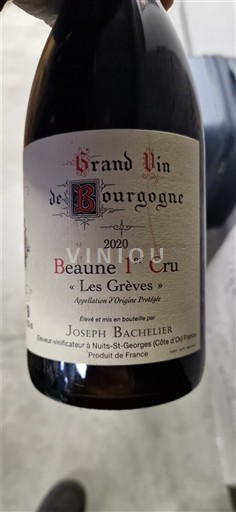 Bourgogne Beaune Premier Cru Joseph Bachelier Les Grèves 2020