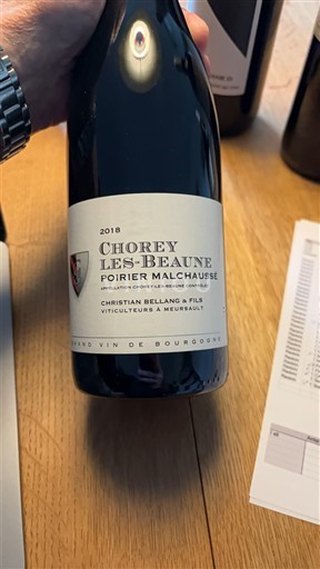 Bourgogne Chorey-lès-beaune Christian Bellang & Fils Poirier Malchaussé 2018