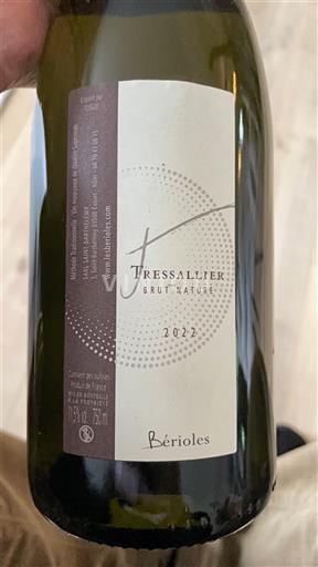 Valle della Loira Saint-Pourçain Bérioles Tressallier Brut Nature 2022
