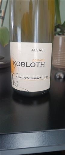 Elzas Gewurztraminer Domaine Kobloth Gewurztraminer 2016