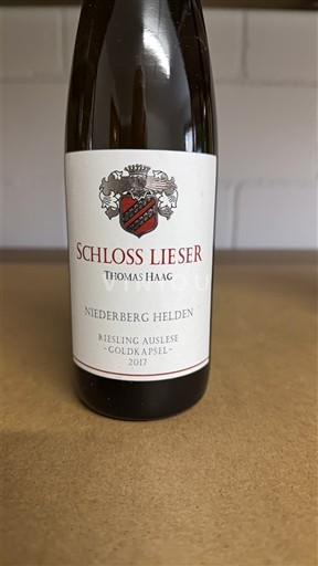 Mosel Moselle Schloss Lieser Riesling Auslese Goldkapsel 2017