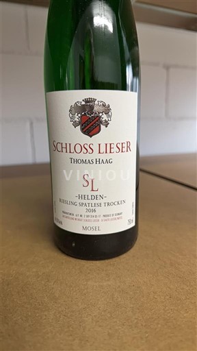 Mosel Moselle Schloss Lieser Helden Riesling Spätlese Trocken 2016