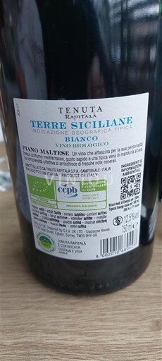 Sicilia Tierra Siciliana Tenuta Rapitala Piano Maltese Sin añada