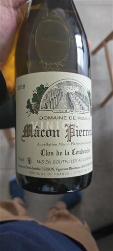 Bourgogne Mâcon và Mâcon-villages Domaine Pouilly Clos de la Condemine 2018