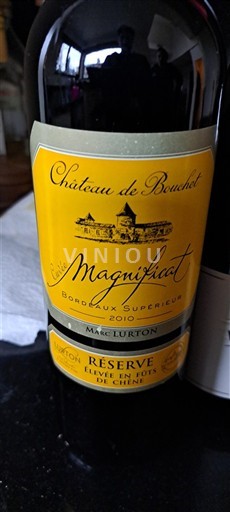 Rượu vang Rouge sec Cuvée Magnificat Château Bouchet 2010 Pháp Bordeaux Bordeaux Supérieur AOC