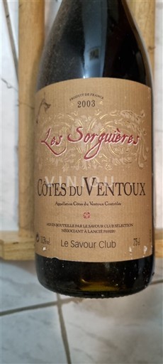 Valle del Rodano Non specificato Les Sorquières 2003