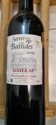 Sudoeste Gaillac Côte de Labastide de Lévis Secret des Bastides 2009