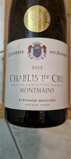 Borgonha Não especificado Premier Cru Closerie des Alisiers Montmains 2013