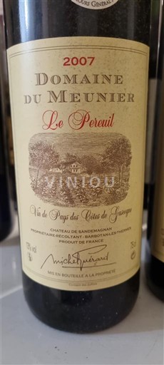 Sudoeste No especificado Domaine Meunier Le Pereuil 2007