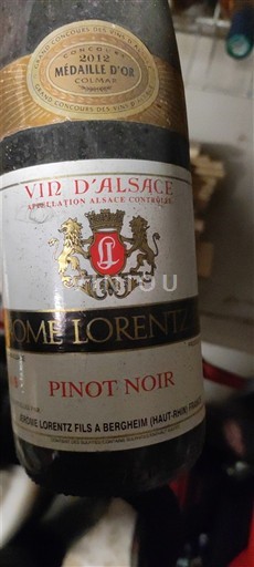 Rượu vang Rouge sec Domaine Lorentz 2012 Pháp Alsace Vin de France