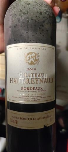 Bordeaux Château Haut Reynaud 2016
