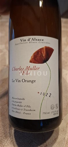 Alsacia Charles Muller et Fils Le Vin Orange 2022