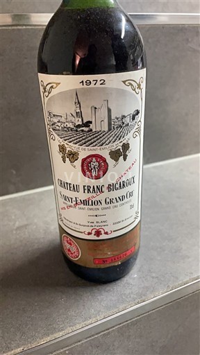 Bordeaux Saint-Émilion Grand Cru Grand Cru Château Franc Bigaroux 1972